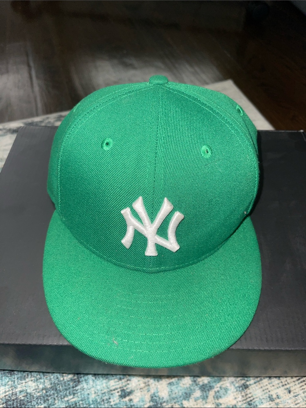 New Era Green Fitted Hat with White NY Logo